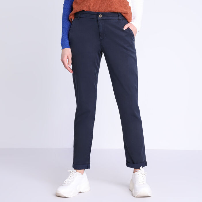 Pantalon Chino Instinct Bleu Marine Femme Bonobo Pantalon Chino Instinct Bleu Marine Femme Bonobo
