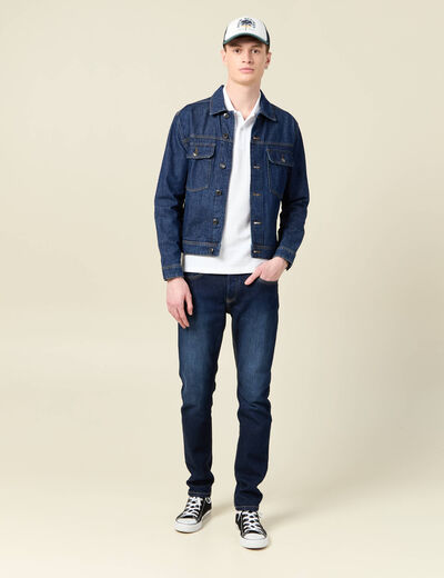 Polo manches courtes blanc homme