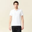 Polo manches courtes blanc homme