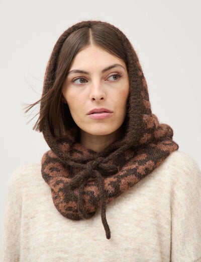 Cagoule marron clair femme