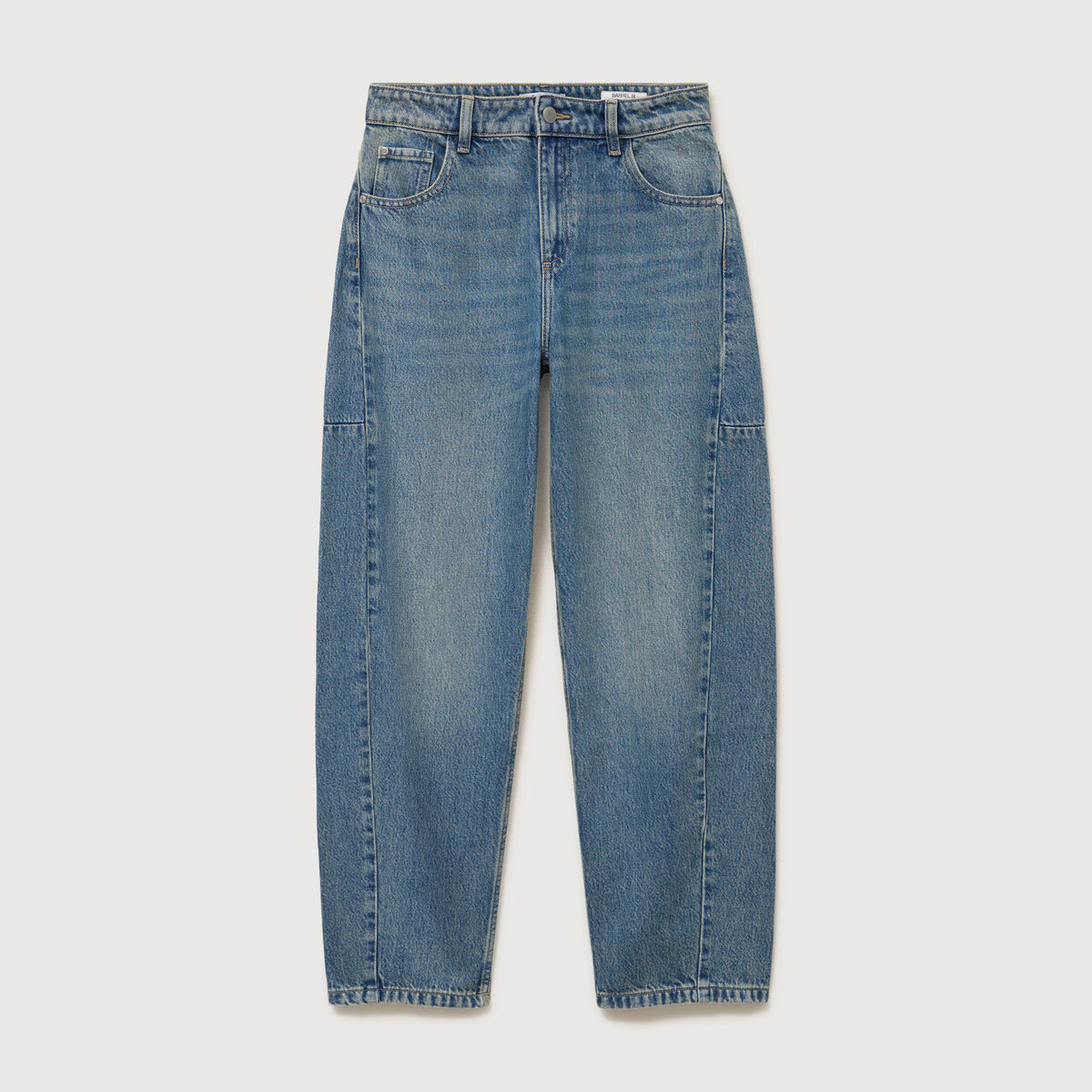 Jeans barrel taille standard bleu femme