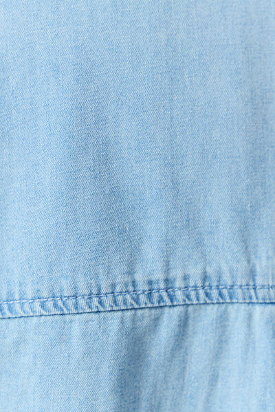 Chemise en jean denim bleach femme