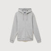 Sweat &agrave; capuche manches longues gris clair homme