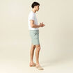 Short droit avec cordon vert olive homme