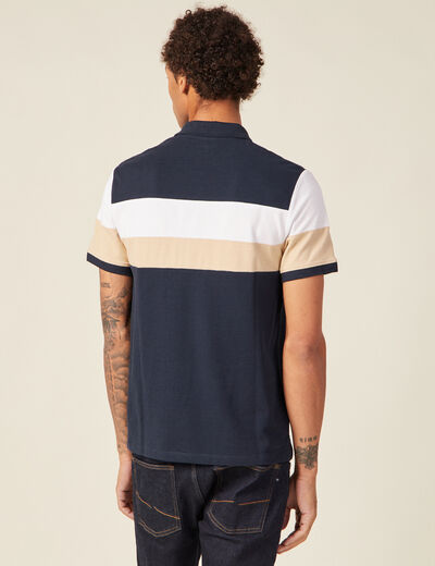 Polo éco-responsable bleu marine homme