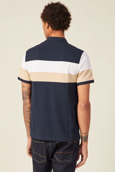 Polo éco-responsable bleu marine homme