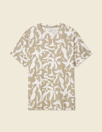T-shirt manches courtes beige homme