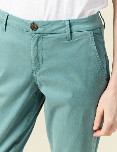 Pantalon chino Instinct vert foncé femme