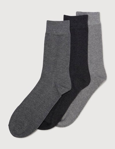 Lot de 3 paires de chaussettes gris clair homme