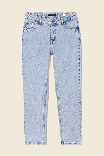Jeans slim 7/8ème denim snow bleu femme