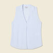 Blouse sans manches blanc femme