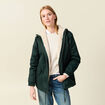 Parka r&eacute;versible vert femme