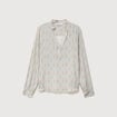 Blouse manches longues bleu gris femme