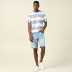 T-shirt manches courtes bleu gris homme