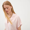 Chemise manches 3/4 rose pastel femme