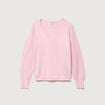 Pull manches longues rose pastel femme