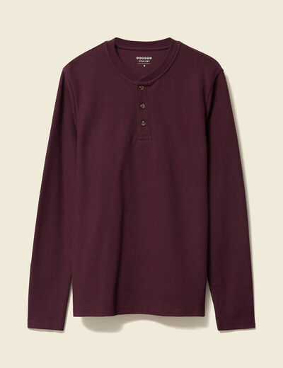T-shirt manches longues bordeaux homme