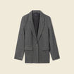 Veste blazer ajustée gris foncé femme