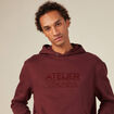 Sweat à capuche rouge foncé homme