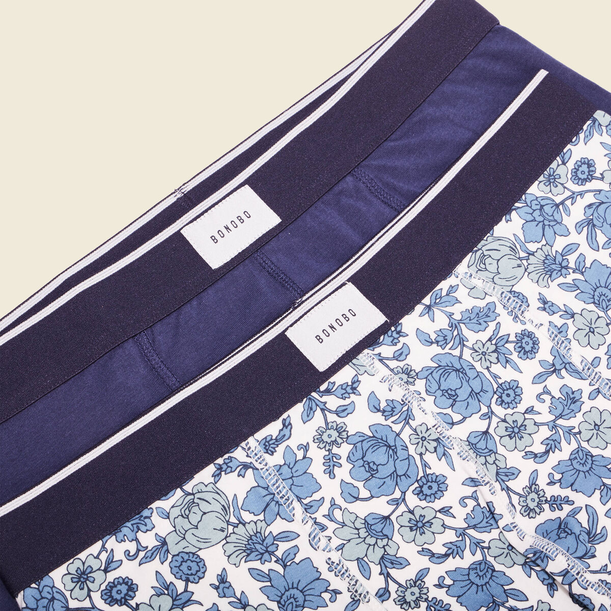 Lot 2 boxers bleu marine homme