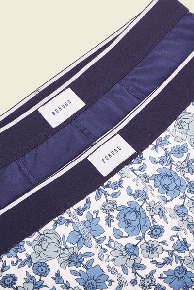 Lot 2 boxers bleu marine homme