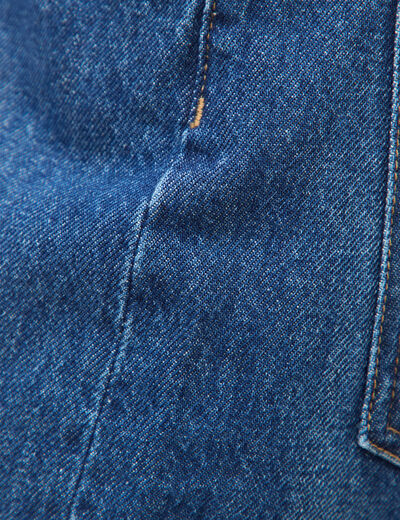 Jeans loose taille haute en coton denim stone femme