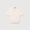 Col boyfriend manches courtes en coton ecru homme