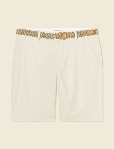 Short à ceinture beige homme