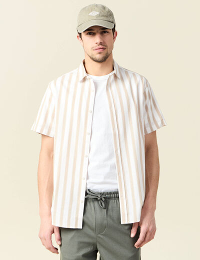 Chemise manches courtes sable homme