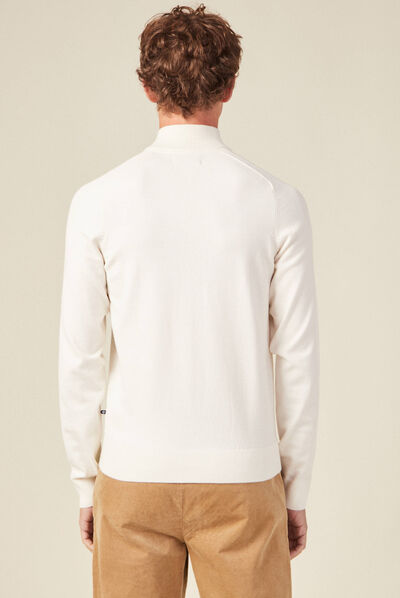 Pull manches longues ecru homme