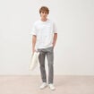 Pantalon chino slim gris homme