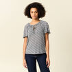 T-shirt manches courtes creme femme