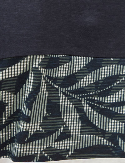 T-shirt manches courtes bleu marine homme