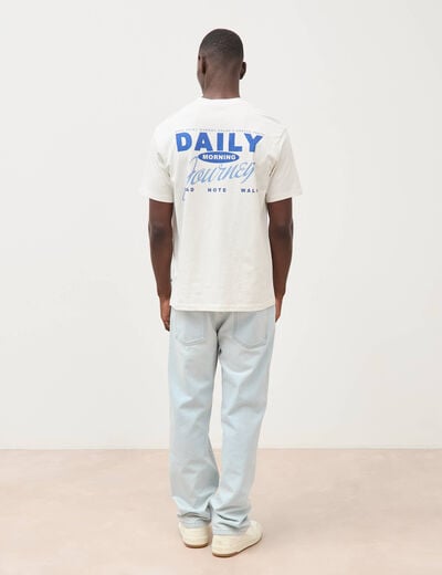 T-shirt en coton gris clair homme