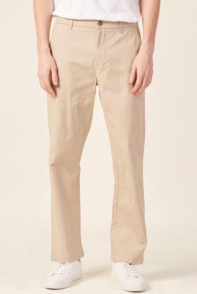 Pantalon chino beige homme
