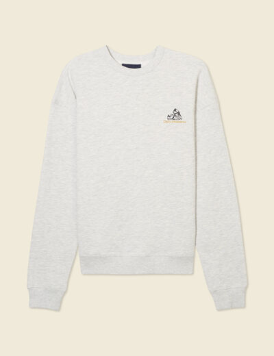 Sweat manches longues gris homme
