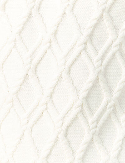 Pull manches longues blanc homme