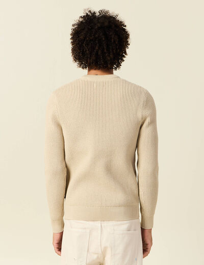 Pull éco-responsable sable homme