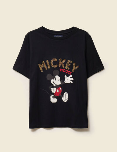 T-shirt en coton noir femme