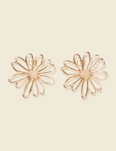 Boucles d'oreilles clous couleur or femme