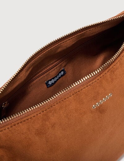 Sac bandouli&egrave;re avec doublure camel femme