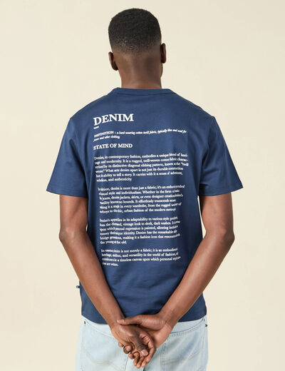 T-shirt manches courtes bleu marine homme