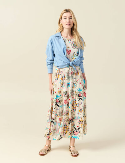 Blouse sans manches blanc femme