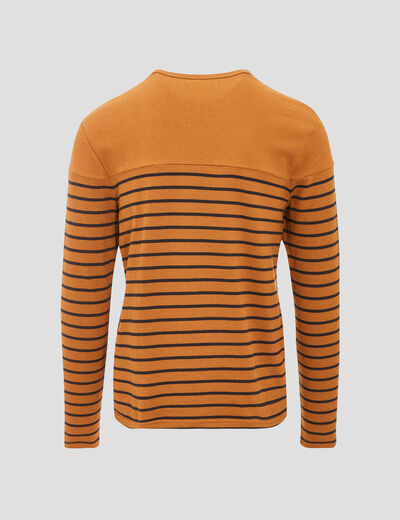 T-shirt manches longues marron homme
