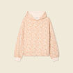 Sweat à capuche orange corail femme
