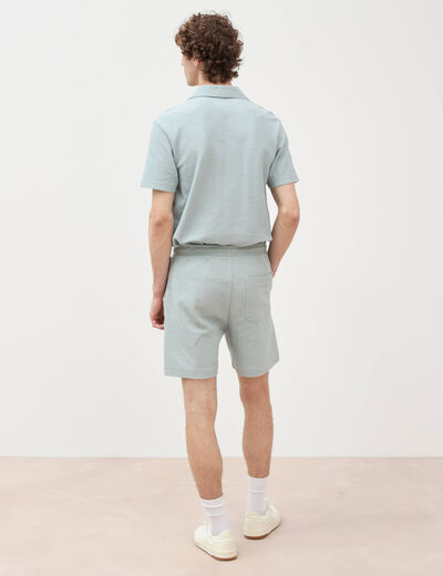 Short droit avec cordon vert clair homme