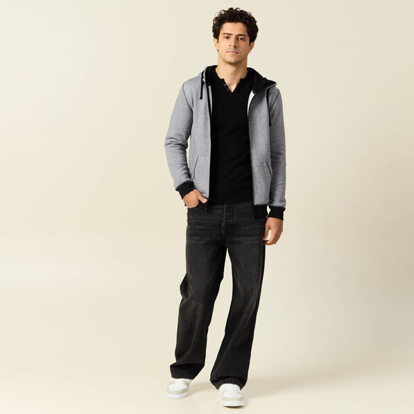 gilet manches longues zippe bleu marine homme Gilet manches longues zippé bleu marine homme