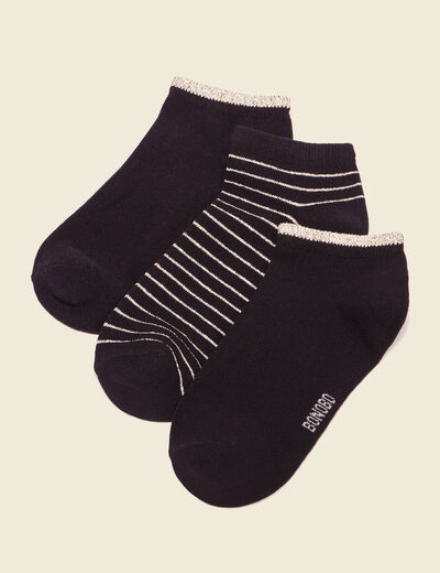 Lot 3 paires chaussettes noir femme