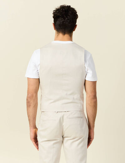 Veston sans manches sable homme