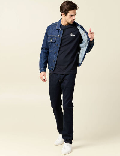 T-shirt manches courtes bleu marine homme
